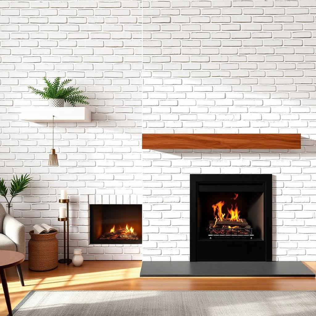 Fireplace wall transformation — after